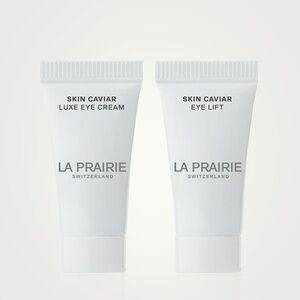 La Prairie Luxury Skincare Set w white caviar serum and face cream, gift bag New